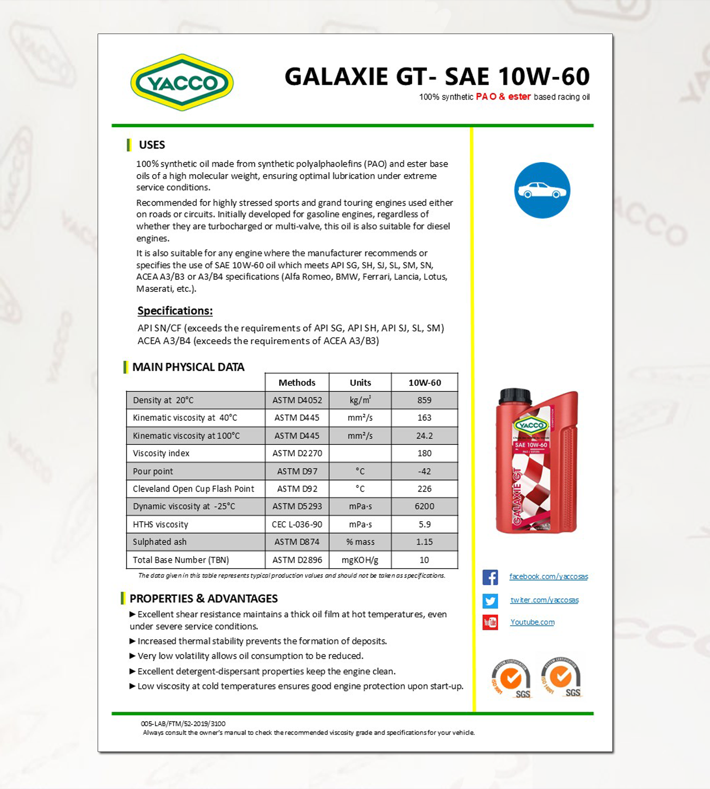 레이싱오일,엔진오일,야코 GALAXIE GT 10W60,PAO,ESTER-data.png