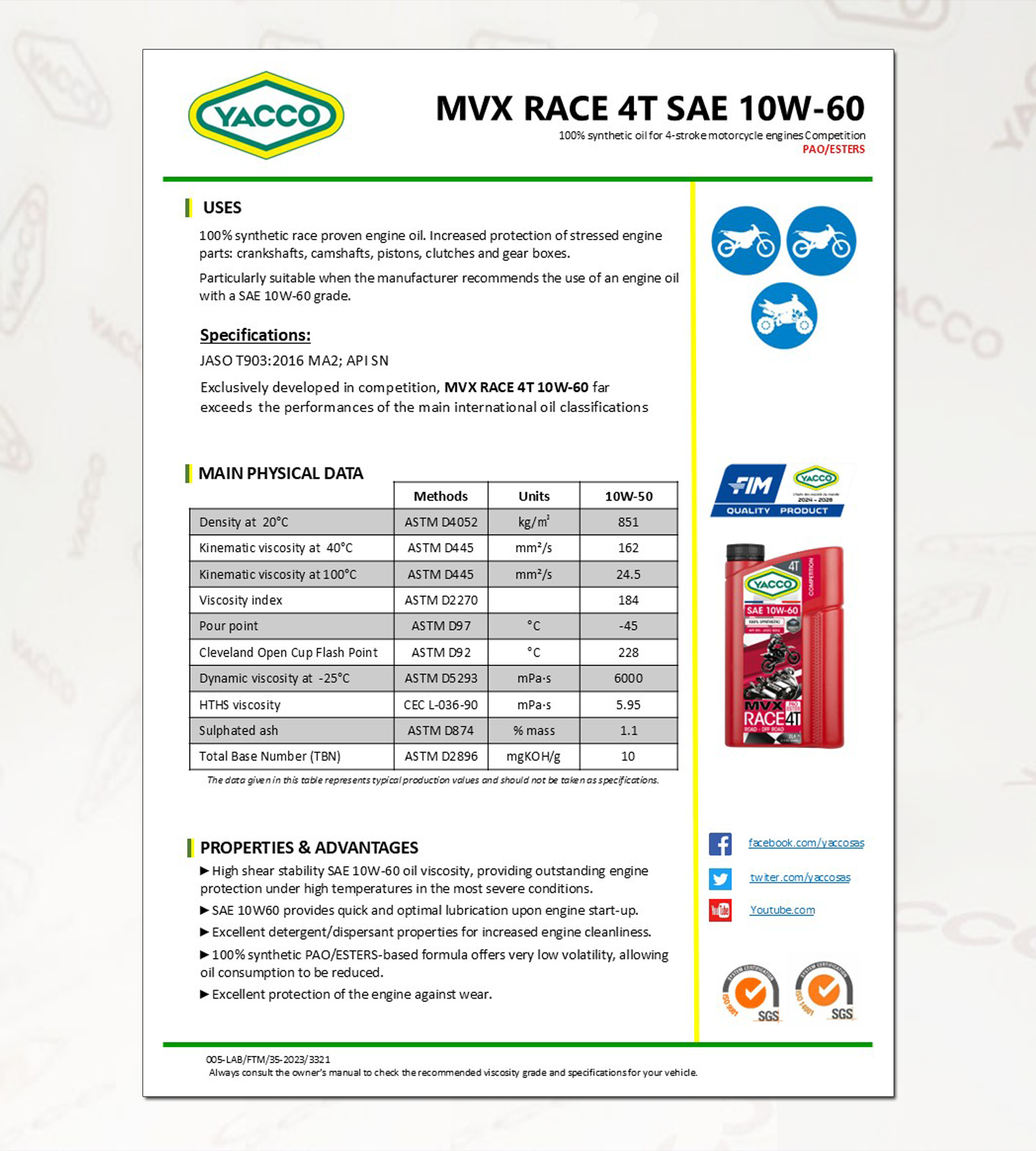 레이싱오일、 오토바이、바이크오일、 야코 MVX RACE 4T 10W60_DATA.png